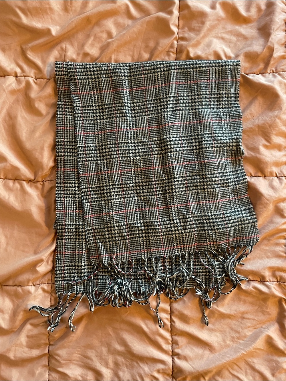 Classic Plaid Fringe Scarf